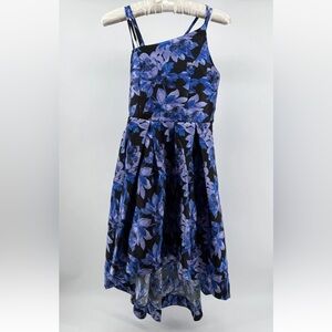 Speechless Girls Size 14 Blue Floral High Low Sleeveless Formal Party Dress